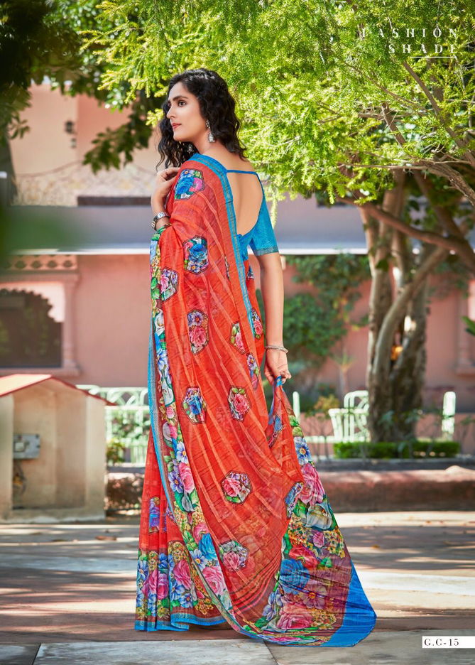 Shreyans Gaza Cheks 2 Regular Wear Wholesale Printed Sarees